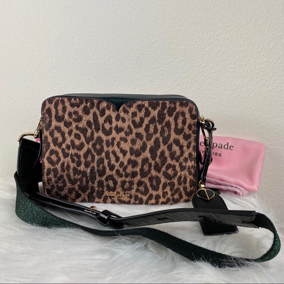 Kate Spade Metallic Leopard Medium Crossbody Bag - Picture 8 of 8